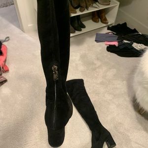 Black knee-high boots